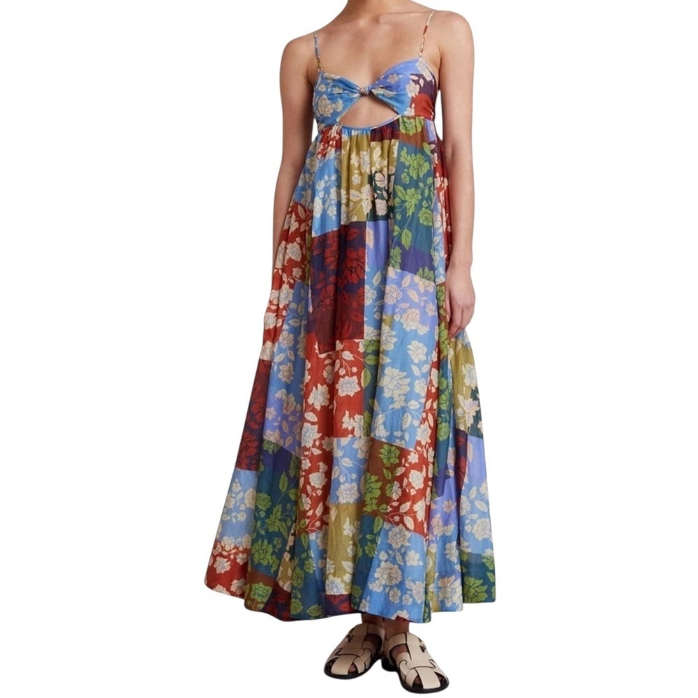 Bec & Bridge SZ 8 NWT Woodstock Patchwork Boho Cutout Cotton/Silk Maxi Dress